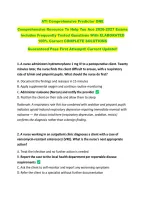 ATI Comprehensive Predictor ONE  &NewLine;Comprehensive Resource To Help You Ace 2026-2027 Exams &NewLine;Includes Frequently Tested Questions With ELABORATED &NewLine;100&percnt; Correct COMPLETE SOLUTIONS &NewLine;Guaranteed Pass First Attempt&excl;&excl; Current Update&excl;&excl;