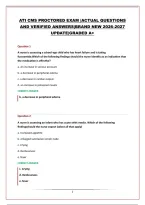 ATI PEDIATRICS PROCTORED EXAM PACKAGE&vert;QUESTIONS AND ANSWERS&vert;BRAND NEW 2026-2027 UPDATE