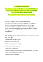 ATI Comprehensive Predictor  &NewLine;Comprehensive Resource To Help You Ace 2026-2027 Exams &NewLine;Includes Frequently Tested Questions With ELABORATED &NewLine;100&percnt; Correct COMPLETE SOLUTIONS &NewLine;Guaranteed Pass First Attempt&excl;&excl; Current Update&excl;&excl; 