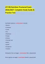 ATI RN Nutrition Proctored Exam &NewLine;2026&sol;2027&colon; Complete Study Guide & Practice Test &NewLine; &NewLine;