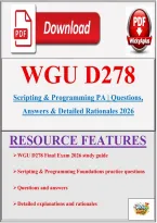 WGU D278 Final Exam 2026 &vert; Scripting & Programming Foundations Study Guide & Practice Questions