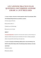 ATI CAPSTONE EXAM Bundle &vert; Update Questions with complete and Verified solutions&period;