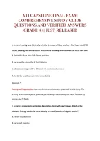 ATI CAPSTONE FINAL EXAM&NewLine;COMPREHENSIVE STUDY GUIDE&NewLine;QUESTIONS AND VERIFIED ANSWERS&NewLine;&vert;GRADE A&plus;&vert; JUST RELEASED