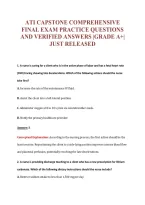ATI CAPSTONE EXAM Bundle &vert; Update Questions with complete and Verified solutions&period;