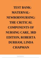 Test Bank For Maternal-Newborn Nursing&colon; The Critical Components of Nursing Care 3rd Edition &vert; Roberta Durham & Linda Chapman &vert; ISBN 9780803666542 &vert; Chapters 1-19