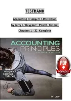 TESTBANK &NewLine;Accounting Principles 14th Edition &NewLine;by Jerry J&period; Weygandt&comma; Paul D&period; Kimmel &NewLine;Chapters 1 - 27&comma; Complete &NewLine;