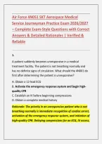 4N051 &vert; Aerospace Medical Service &ndash; SKT Exam 2026&sol;2027 &vert; Clinical Care&comma; Medical Procedures &plus; Verified Answers & Rationales
