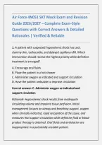 Air Force 4N051 SKT Aerospace Medical &NewLine;Service Journeyman Practice Exam 2026&sol;2027 &ndash; Complete Exam-Style Questions with Correct &NewLine;Answers & Detailed Rationales &vert; Verified & &NewLine;Reliable 