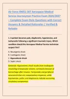 Air Force 4N051 SKT Mock Exam and Revision &NewLine;Guide 2026&sol;2027 &ndash; Complete Exam-Style &NewLine;Questions with Correct Answers & Detailed &NewLine;Rationales &vert; Verified & Reliable