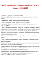 LAT Exam Practice Questions and 100&percnt; Correct Answers 2026&sol;2027&comma; exam practice questions with answers