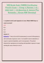 NIH Stroke Scale &lpar;NIHSS&rpar; Certification &NewLine;Practice Exam &mdash; Group A &lpar;Patients 1&ndash;6&rpar; &vert; &NewLine;2026&sol;2027 &vert; 150 Questions & Answers Plus &NewLine;Rationales &vert; Instant PDF Download 