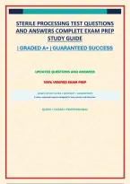 STERILE PROCESSING TEST QUESTIONS AND ANSWERS COMPLETE EXAM PREP STUDY GUIDE