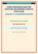 STERILE PROCESSING EXAM PREP QUESTIONS AND ANSWERS COMPLETE STUDY GUIDE