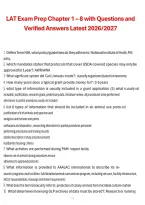 LAT Exam Prep Chapters 1&ndash;8 with Questions and Verified Answers 2026&sol;2027&comma; comprehensive exam preparation material