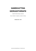 Samenvatting Gedragstherapie