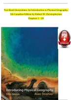 Test Bank For Geosystems&colon; An Introduction to Physical Geography 5th Canadian Edition &vert; Robert W&period; Christopherson &vert; Chapters 1-20