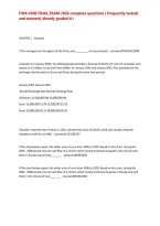 FINA 4500 FINAL EXAM 2026 complete questions &lpar; frequently tested&rpar; and answers&vert; already graded A&plus;&NewLine;