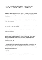 NUR 333 MIDTERM EXAM 2026&sol;2027 &vert; NURSING STUDY GUIDE&comma; EXAM REVIEW & PRACTICE QUESTIONS