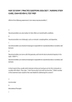 NUR 333 EXAM 1 PRACTICE QUESTIONS 2026&sol;2027 &vert; NURSING STUDY GUIDE&comma; EXAM REVIEW & TEST PREP