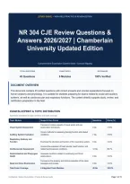 NR 304 CJE Review Questions & Answers 2026&sol;2027｜Chamberlain University Updated Edition
