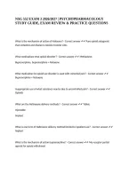 NSG 552 EXAM 3 2026&sol;2027 &vert; PSYCHOPHARMACOLOGY STUDY GUIDE&comma; EXAM REVIEW & PRACTICE QUESTIONS