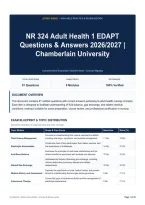 NR 324 Adult Health 1 EDAPT Questions & Answers 2026&sol;2027｜Chamberlain University