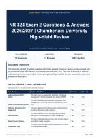 NR 324 Exam 2 Questions & Answers 2026&sol;2027｜Chamberlain University High-Yield Review