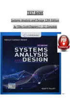 TEST BANK &NewLine;Systems Analysis and Design 12th Edition &NewLine;by Tilley Scott &NewLine;Chapters 1 - 12&comma; Complete 