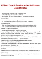 LAT Exam Test with Questions and Verified Answers &ndash; Latest 2026&sol;2027&comma; exam test with answers