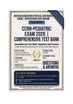 CCRN Pediatric Exam 2026 &vert; Comprehensive Test Bank &vert; Questions And Answers