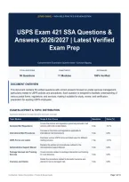 USPS Exam 421 SSA Questions & Answers 2026&sol;2027｜Latest Verified Exam Prep