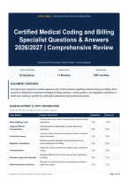 Certified Medical Coding and Billing Specialist Questions & Answers 2026&sol;2027｜Comprehensive Review