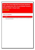 Exam Title&colon; Drexel NUR 550 Final Exam Questions &NewLine;with Complete and 100&percnt; Correct Detailed Answers&colon; &NewLine;Already Graded A Study Guide