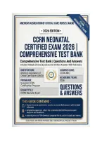 CCRN Neonatal Exam 2026 &vert; Comprehensive Test Bank &vert; Questions And Answers