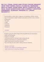 NU 311 FINAL EXAM AND STUDY GUIDE NEWEST 2026 TEST BANK EXAM 