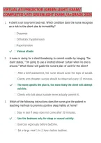 Virtual ATI Predictor &lpar;Green Light&rpar; Exam 2026 &vert; Completed VATI Greenlight Exam &vert; A&plus; Grade Reference &vert; Complete NCLEX Predictor Review Guide