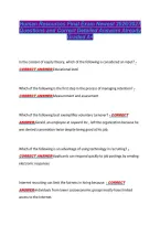 Human Resources Final Exam Newest 2026&sol;2027 &NewLine;Questions and Correct Detailed Answers Already &NewLine;Graded A&plus; 
