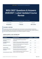 WGU D637 Questions & Answers 2026&sol;2027｜Latest Updated Course Review