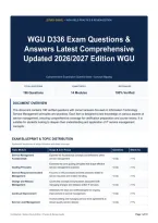 WGU D336 Exam Questions & Answers Latest Comprehensive Updated 2026&sol;2027 Edition WGU