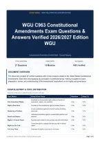 WGU C963 Constitutional Amendments Exam Questions & Answers Verified 2026&sol;2027 Edition WGU