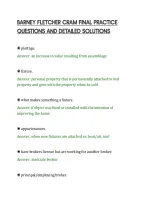 BARNEY FLETCHER CRAM FINAL PRACTICE&NewLine;QUESTIONS AND DETAILED SOLUTIONS