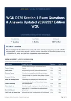 WGU D775 Section 1 Exam Questions & Answers Updated 2026&sol;2027 Edition WGU
