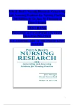 Official Test Bank&colon; Polit & Beck's Nursing Research Generating and Assessing Evidence for Nursing Practice 12Th Edition &lpar; Cheryl Tatano Beck HERYL&rpar; Latest Update 2026&sol;2027