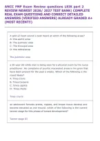 ANCC FNP Study Guide 2026-2027 Comprehensive Test Bank Exam