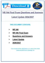 NR 546 Final Exam Questions and Answers Latest Updated  2026&sol;2027&NewLine;