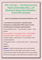 NSG 552 Exam 1 &ndash; Psychopharmacology &NewLine;Practice Exam &lpar;2026&sol;2027&rpar; &vert; 150 &NewLine;Questions & Answers Plus Rationales &vert; &NewLine;Instant PDF Download