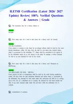 ILETSB Certification &lpar;Latest 2026&sol; 2027 Update&rpar; Review&vert; 100&percnt; Verified Questions & Answers &vert; Grade A&NewLine;