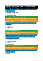 NR 605 Final Exam 2026&sol;2027 &vert; Weeks 5&ndash;8 &vert; Psychiatric-Mental &NewLine;Health Diagnosis & Management 