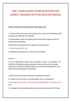 CAIB 2 EXAM NEWEST EXAM QUESTIONS AND &NewLine;CORRECT ANSWERS WITH DETAILED RATIONALES