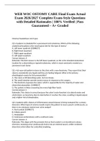 WEB WOC OSTOMY CARE Final Exam Actual Exam 2026&sol;2027 Complete Exam-Style Questions with Detailed Rationales &vert; 100&percnt; Verified &vert; Pass Guaranteed &ndash; A&plus; Graded